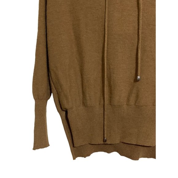 The Korner Women's Pullover Sweater Hoodie Long Sleeve Brown Size S/M NWT - Picture 3 of 11